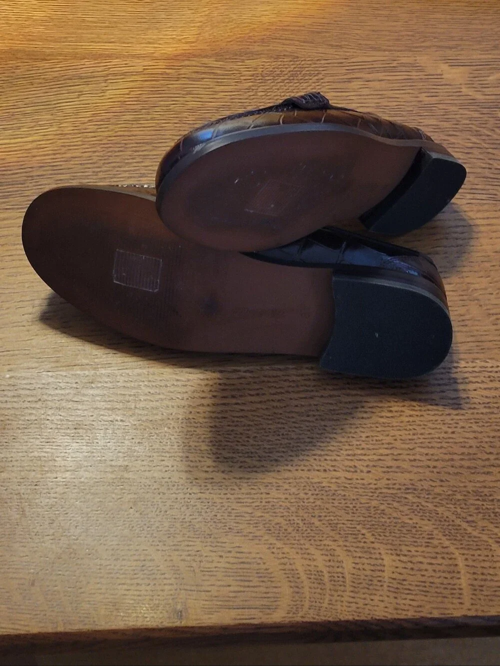 Madewell The Grayson Croc-Stamped Penny Loafer - chocolate raisin - Picture 11 of 12